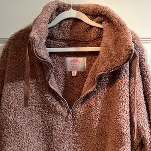 Members Mark Woman Sherpa Sweatshirt Mauve
